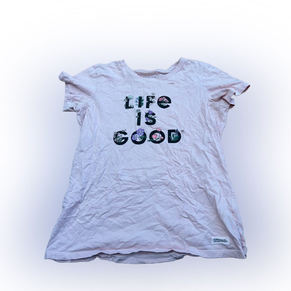 Life is Good Flower T-shirt